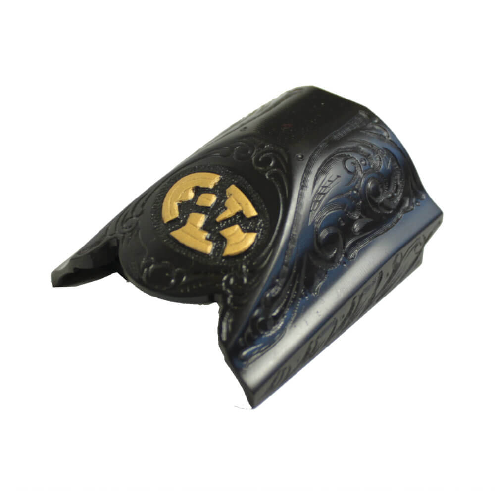 Top Latch, Blue, Super Scroll, Gold Broken Target CUSTOM