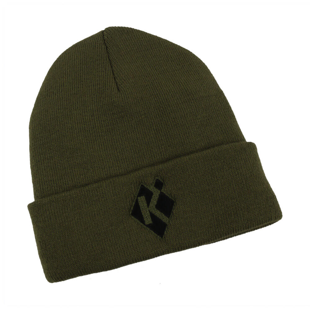 Krieghoff Fleece-Lined Beanie, Olive Green