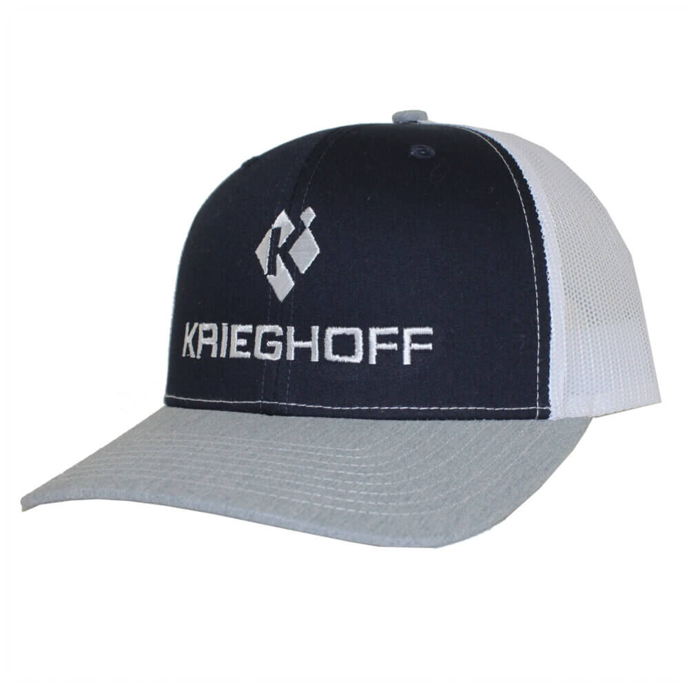 Krieghoff “Richardson” Trucker Hat, Navy/White/Grey