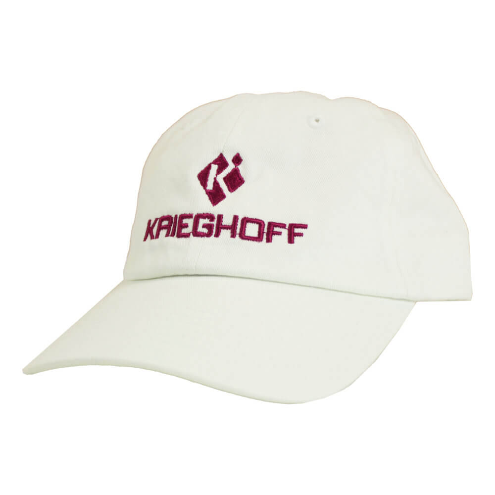Krieghoff Cotton Twill Hat, White/Pink