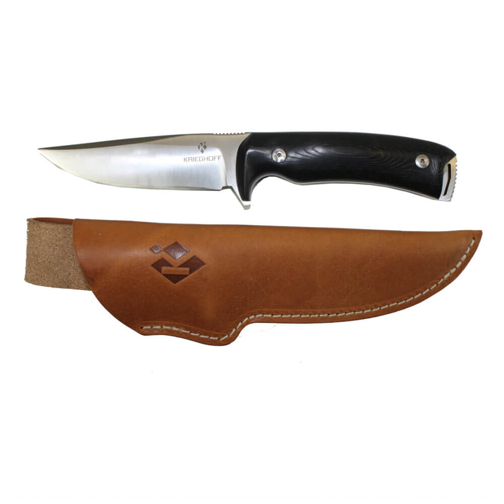 Krieghoff “Habicht” Hunting Knife by Otter, Black Micarta Handle