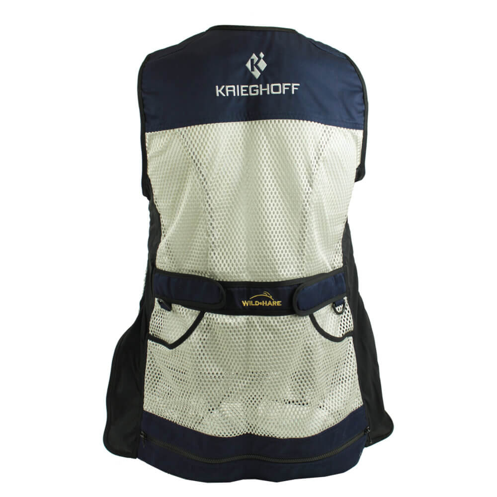 Krieghoff Ladies’ “Comfort Fit” Mesh Vest by Wild Hare – Right Handed, Navy Blue/Silver