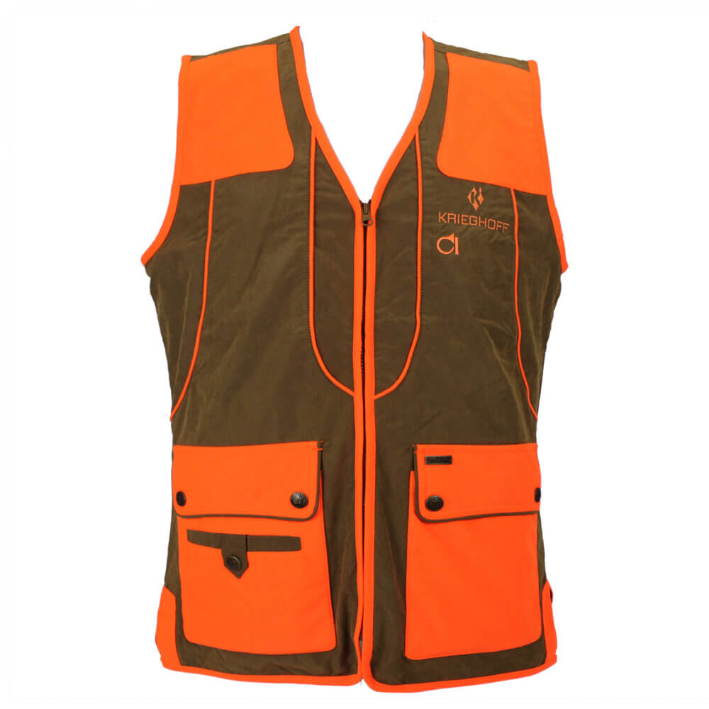 “Cevrus” Hunting Vest by Club Interchasse, Brown/Orange